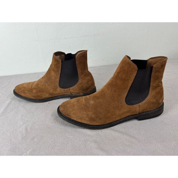 SELECTED Femme Brown Suede Chelsea Pull On Boots Shoes   Women's Size 11 - Picture 8 of 9